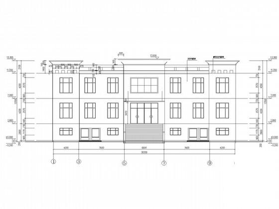 钢城3层框架结构物流公司办公楼CAD施工图纸(建、结、空调、电、暖)(给排水平面图) - 1