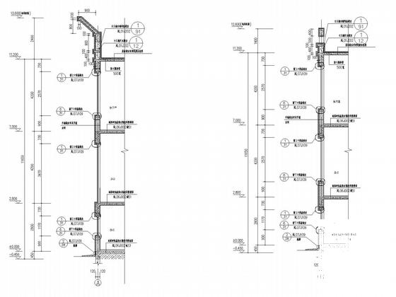 钢城3层框架结构物流公司办公楼CAD施工图纸(建、结、空调、电、暖)(给排水平面图) - 5