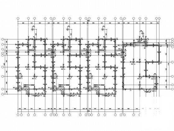 两层异形柱框架结构别墅结构图纸（人工挖孔桩） - 1