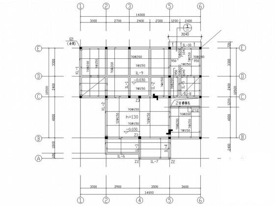 6层砌体结构独立基础住宅楼结构CAD施工图纸 - 1