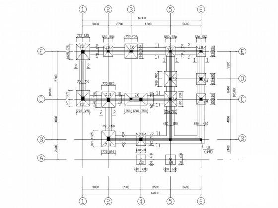 6层砌体结构独立基础住宅楼结构CAD施工图纸 - 2