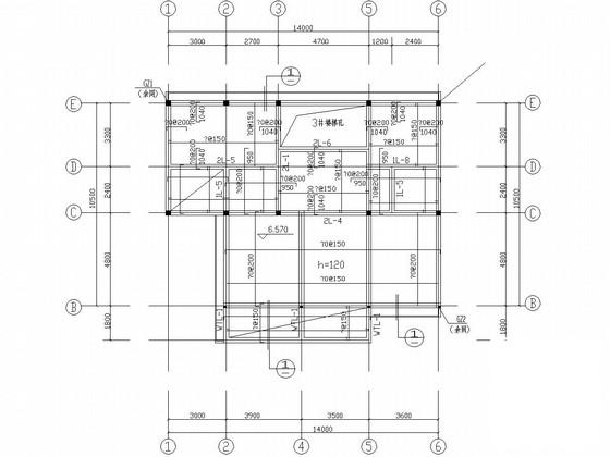 6层砌体结构独立基础住宅楼结构CAD施工图纸 - 3