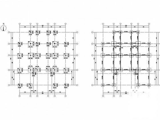 两层框架结构企业家会所会议中心结构图纸(柱平法施工图) - 1