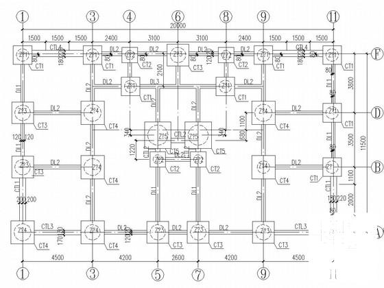 砖混结构桩基础住宅楼结构CAD施工图纸（6度抗震） - 1