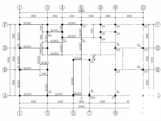 砖混结构桩基础住宅楼结构CAD施工图纸（6度抗震） - 3