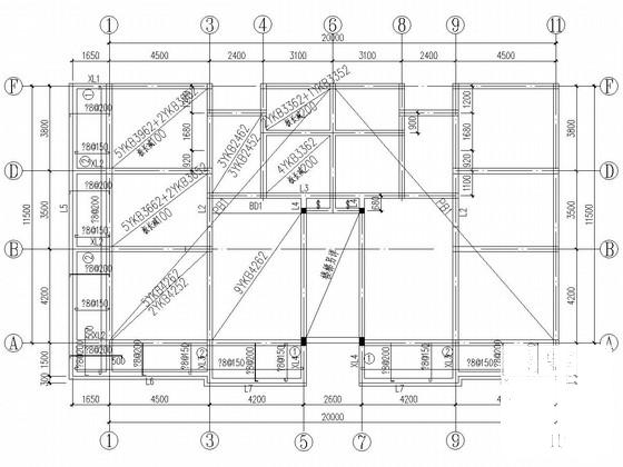 砖混结构桩基础住宅楼结构CAD施工图纸（6度抗震） - 4