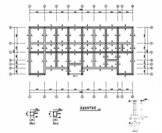 梓潼县砌体结构卫生院结构CAD施工图纸（条形基础） - 4