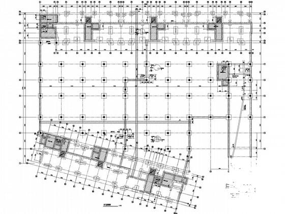 地下1层框架和剪力墙结构CAD施工图纸 - 2