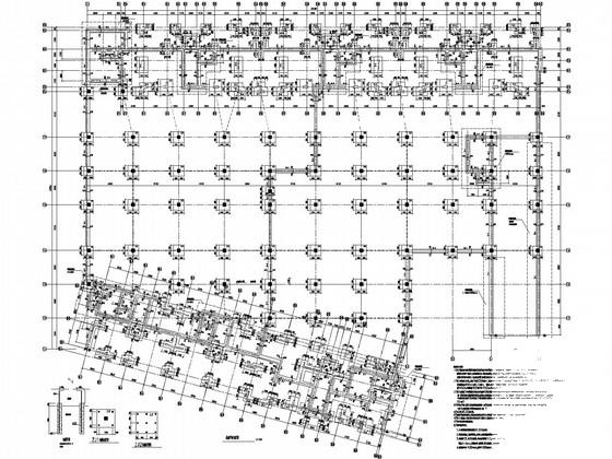 地下1层框架和剪力墙结构CAD施工图纸 - 3