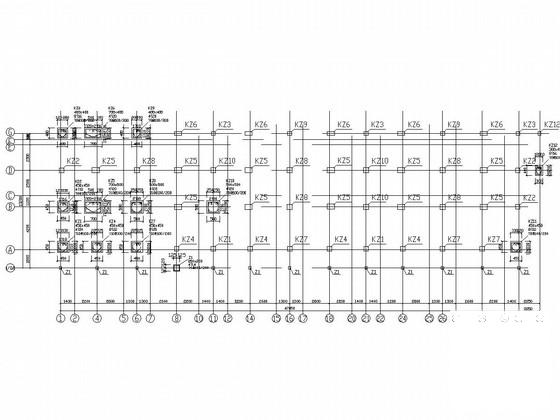 6层底框结构商住楼结构CAD施工图纸(柱下独立基础) - 2