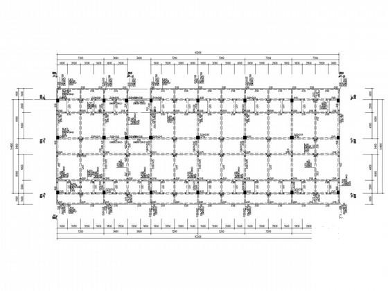 4层框架办公楼结构CAD施工图纸(管桩)(基础平面图) - 1