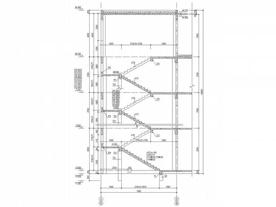 13层框架剪力墙公寓楼结构CAD施工图纸(预应力管桩) - 5