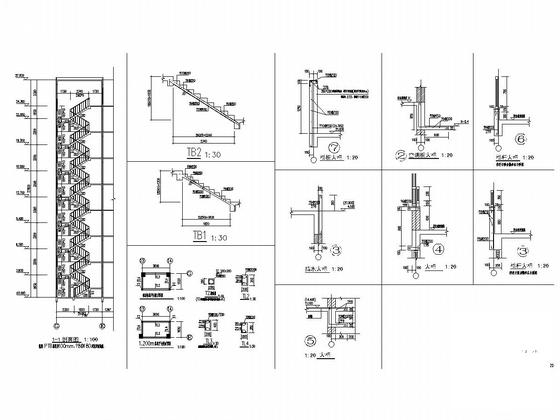7层框架结构商务楼结构施工图纸(静压PHC管桩) - 4