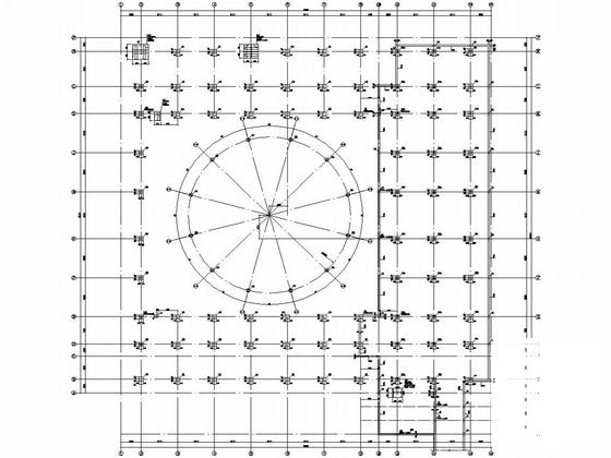 6层型钢混凝土框架规划馆结构CAD施工图纸 - 5