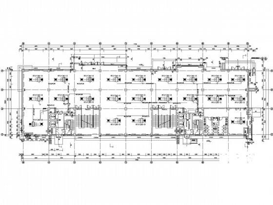 4层商业楼空调通风设计CAD施工图纸(两栋楼) - 1