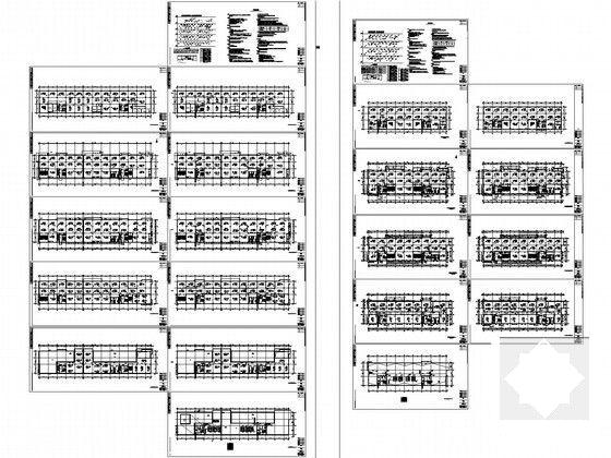 4层商业楼空调通风设计CAD施工图纸(两栋楼) - 4