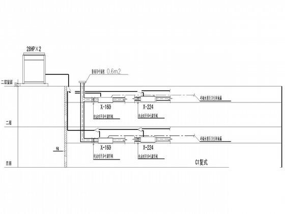 意式风格小镇空调通风设计CAD施工图纸(9个商业区)(系统原理图) - 2