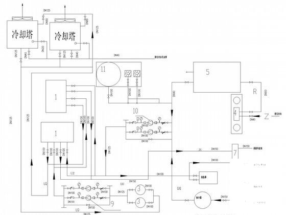 4层商业办公综合楼空调通风设计CAD施工图纸 - 2