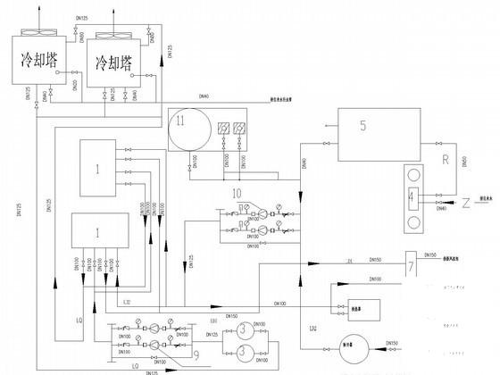 4层商业办公综合楼空调通风设计CAD施工图纸 - 2