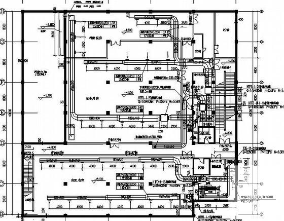 5层大型商业广场通风排烟系统设计CAD施工图纸 - 1