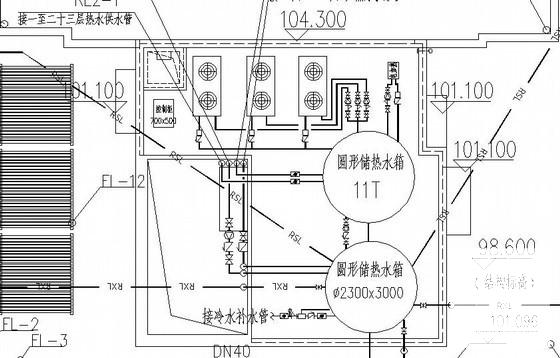 高档7层住宅楼太阳能联合热泵系统集中供热水CAD施工图纸（电气） - 2