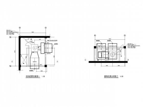 4层商业步行街空调通风排烟设计CAD施工图纸 - 3
