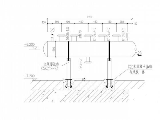 商业地下锅炉空调通风排烟系统CAD施工图纸（内设燃气锅炉及热交换器） - 2