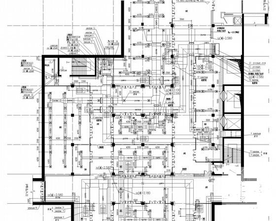 地下商业建筑空调及通风系统设计CAD施工图纸（室外热泵管网人防系统） - 2