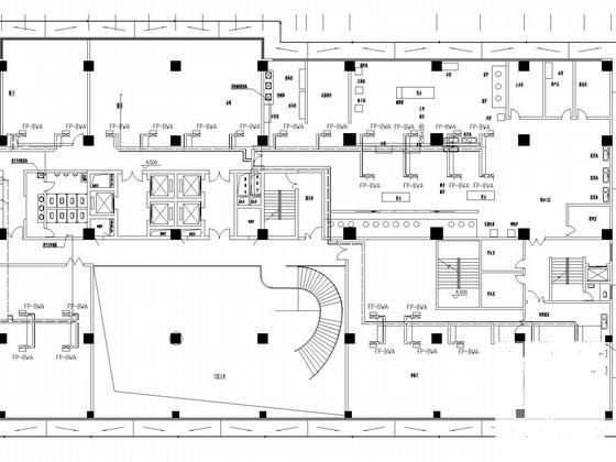 国际商业大厦空调通风防排烟系统设计CAD施工图纸（机房设计） - 1