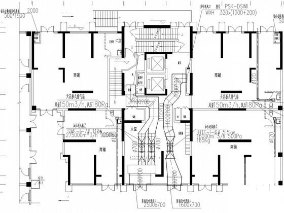 三十三层商业用房及地下室通风防排烟系统设计CAD施工图纸（人防设计机房图纸多） - 2