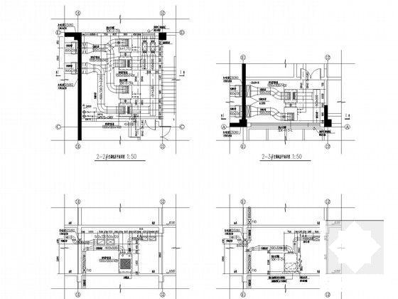 多层商业办公区空调及通风防排烟系统设计CAD施工图纸（空气源热泵多联空调机组） - 4