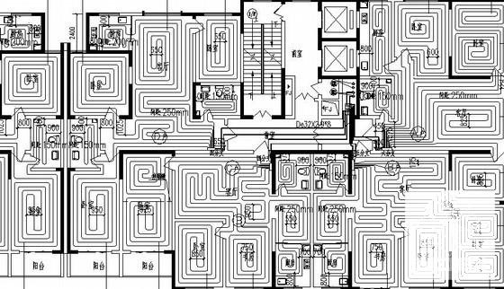 25层住宅楼地板辐射采暖及防排烟系统设计CAD施工图纸 - 1