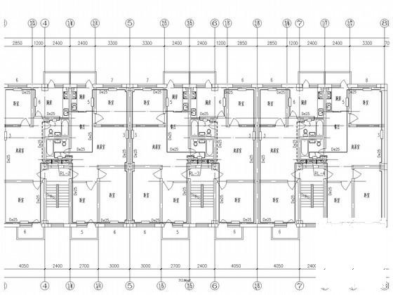 6层商业住宅楼散热器采暖系统设计CAD施工图纸（热力系统） - 1