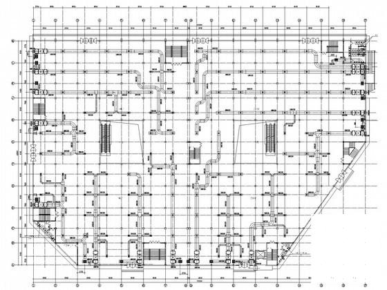 双层商业中心建筑空调系统设计CAD施工图纸（给排消防设计）(螺杆式冷水机组) - 1