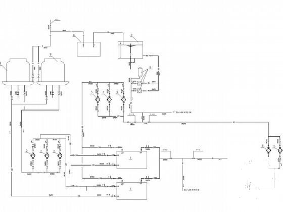 双层商业中心建筑空调系统设计CAD施工图纸（给排消防设计）(螺杆式冷水机组) - 3