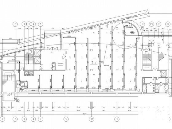多层商业综合楼建筑全年性空调系统设计CAD施工图纸(地下室平面图) - 1