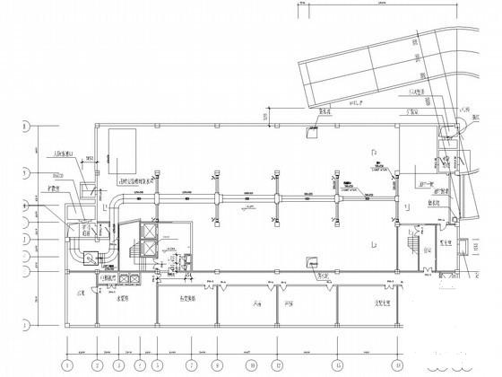 多层商业综合楼建筑全年性空调系统设计CAD施工图纸(地下室平面图) - 2