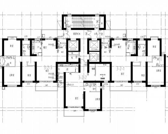 54层超高层住宅楼防排烟系统设计CAD施工图纸（燃气） - 5