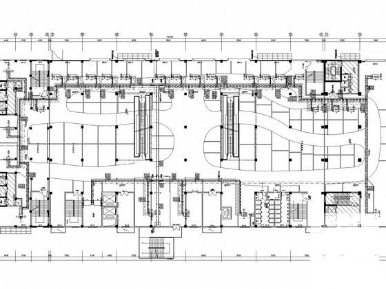 4层商业广场空调通风系统设计CAD施工图纸（风冷热泵机组） - 4