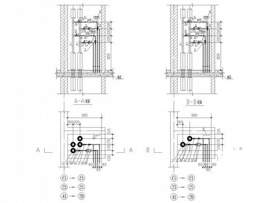 上16层住宅楼采暖系统设计CAD施工图纸（非对称户型） - 3