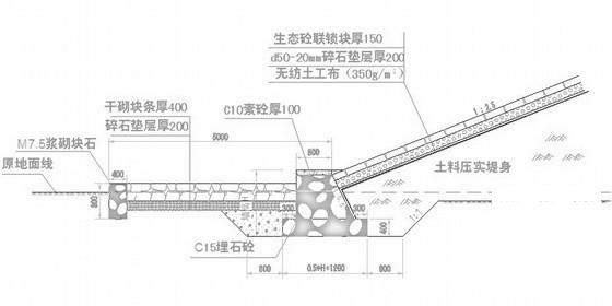 防洪堤工程CAD施工图纸（总）(栏杆详图) - 1