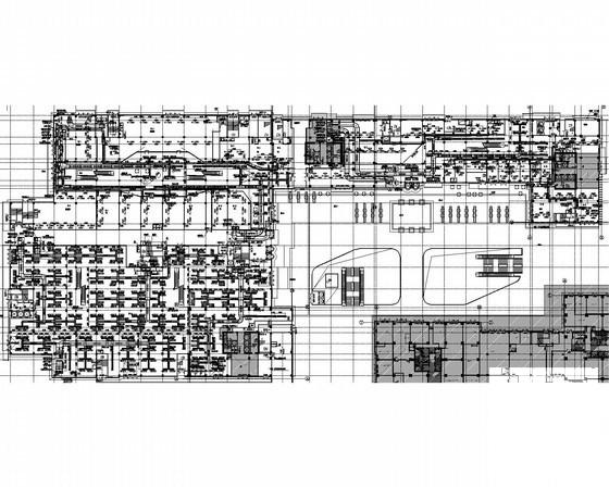 5层大型商业楼空调通风及防排烟系统改造设计CAD施工图纸（机房设计）(螺杆式冷水机组) - 1