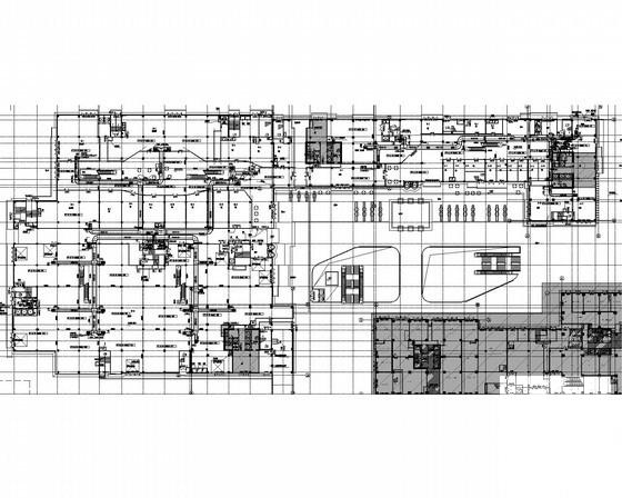 5层大型商业楼空调通风及防排烟系统改造设计CAD施工图纸（机房设计）(螺杆式冷水机组) - 3