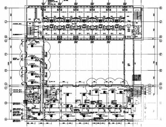 4层商业办公大厦空调通风及防排烟系统设计CAD施工图纸（采暖设计） - 1