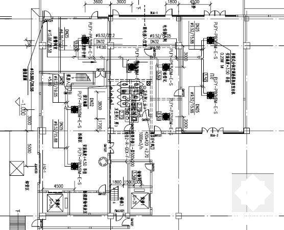 4层商业办公大厦空调通风及防排烟系统设计CAD施工图纸（采暖设计） - 4