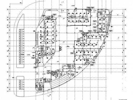 现代4层商业街空调通风及防排烟系统设计CAD施工图纸（大院设计） - 1