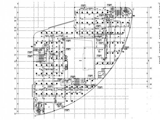 现代4层商业街空调通风及防排烟系统设计CAD施工图纸（大院设计） - 3
