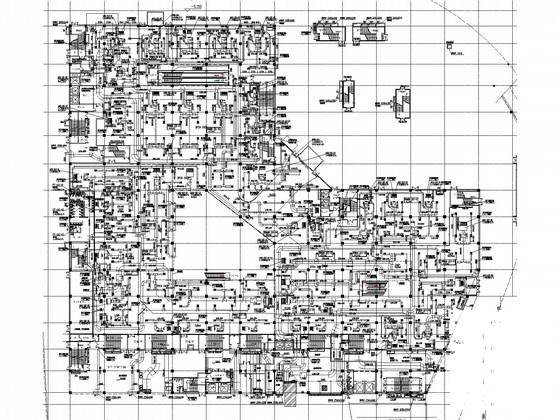 5层商业购物中心空调通风及防排烟系统设计CAD施工图纸（大院出图纸） - 1