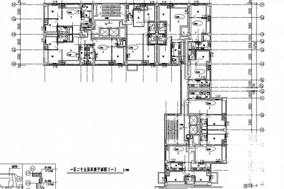 国内25层综合楼暖通空调设计CAD施工图纸(机械加压送风) - 2