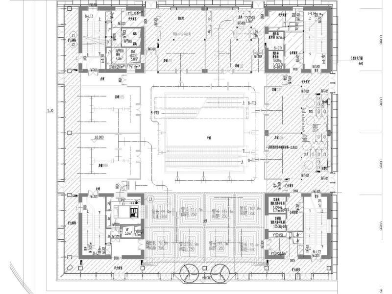 10层标杆商业建筑空调通风及防排烟系统设计CAD施工图纸(制冷机房) - 1